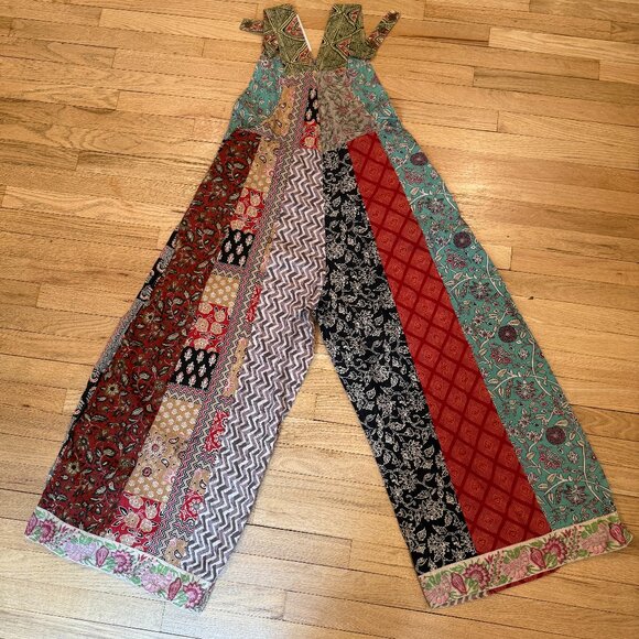 Patchwork Jumpsuit One of a Kind NWT Size L/XL - Picture 5 of 7